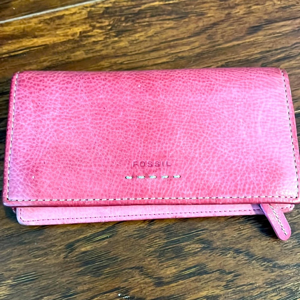 Pink Fossil wallet
